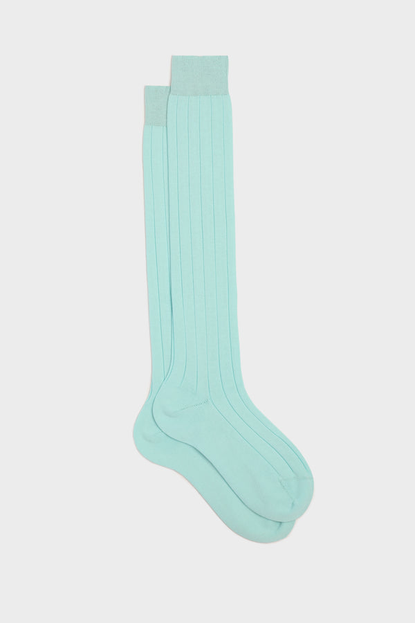 CALZA MASSIMO, 100% COTONE PIMA, AQUAMARINE