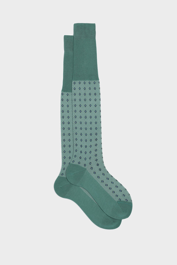 CALZA NICOLA. 100% COTONE, MINT-WHITE-BLACK-AVIO