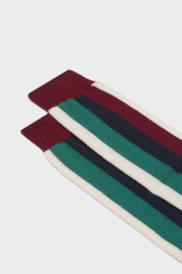 SOCKS DIEGO . 90% WOOL 10% POLYAMIDE, GREEN-BLUE-RED.