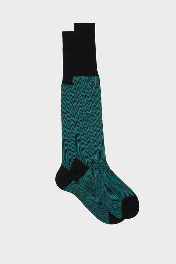 CALZA GIULIO, 100% COTONE, BLACK WATER