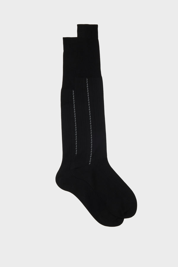 CALZA ROMEO, 100% COTONE, BLACK.