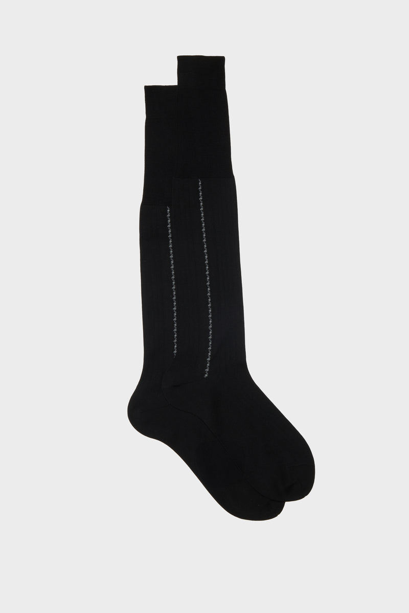 SOCKS ROMEO.100% COTTON, BLACK.