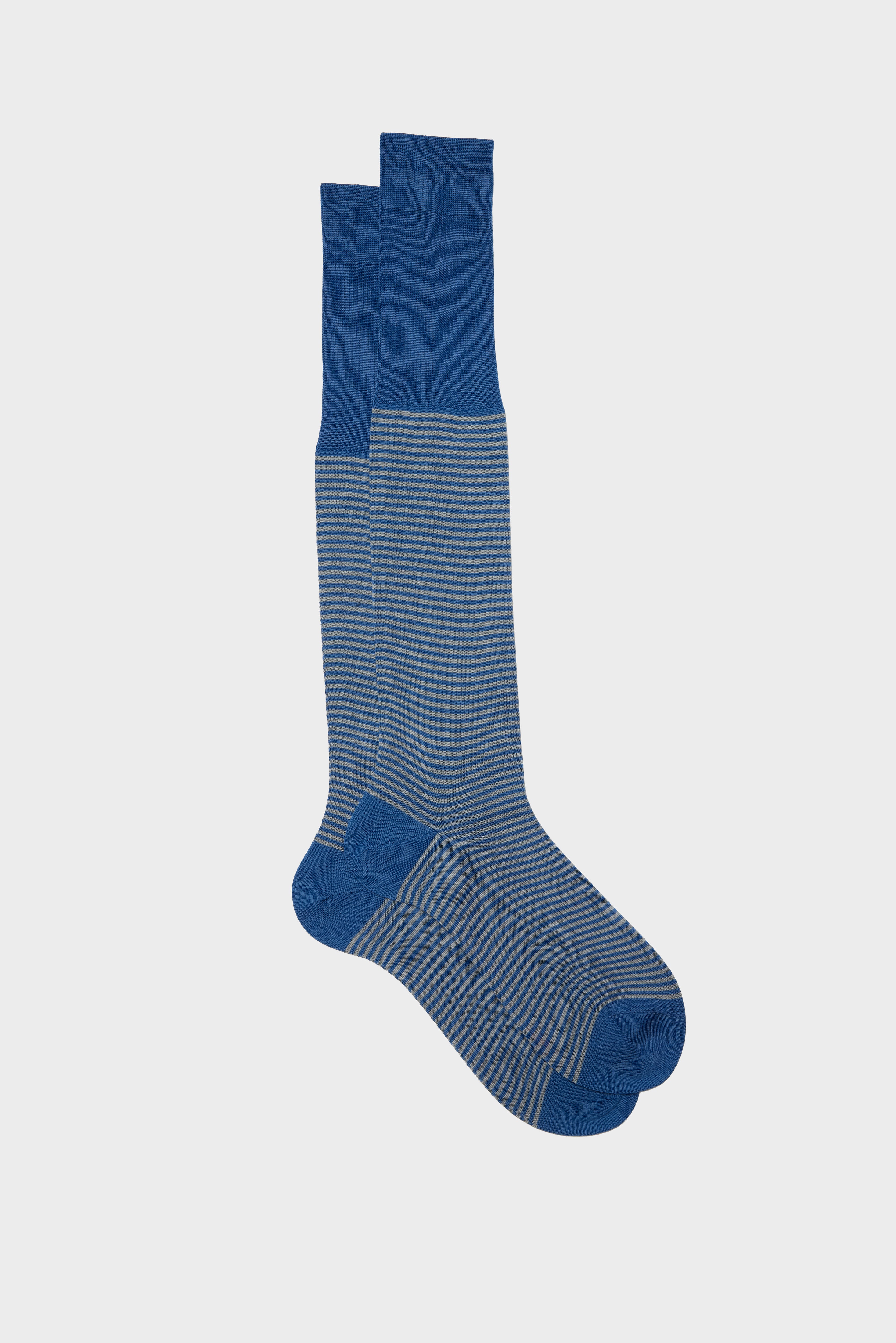 MARINO SOCKS, 100% COTTON, CORNFLOWER-ALUMINIUM. – Bresciani Shop